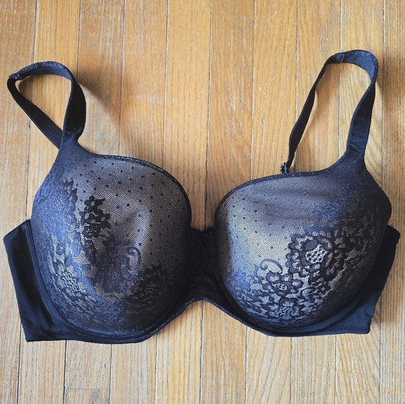 Vanity Fair Black Lace Underwire Bra 42DD - Picture 1 of 7